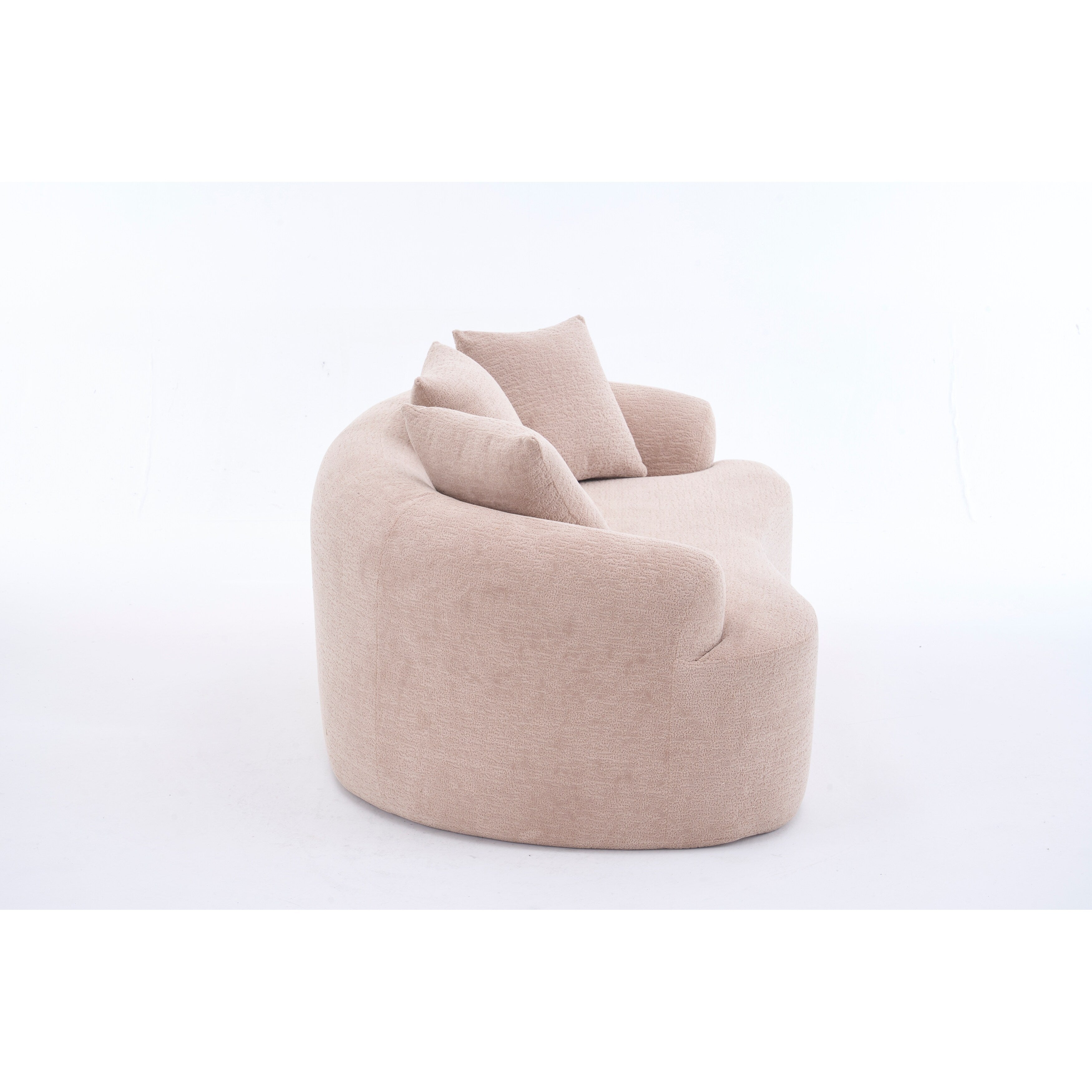 Canapé 2 places en chenille 65 avec assemblage facile, coussin mi-ferme et capacité de charge de 136 kg