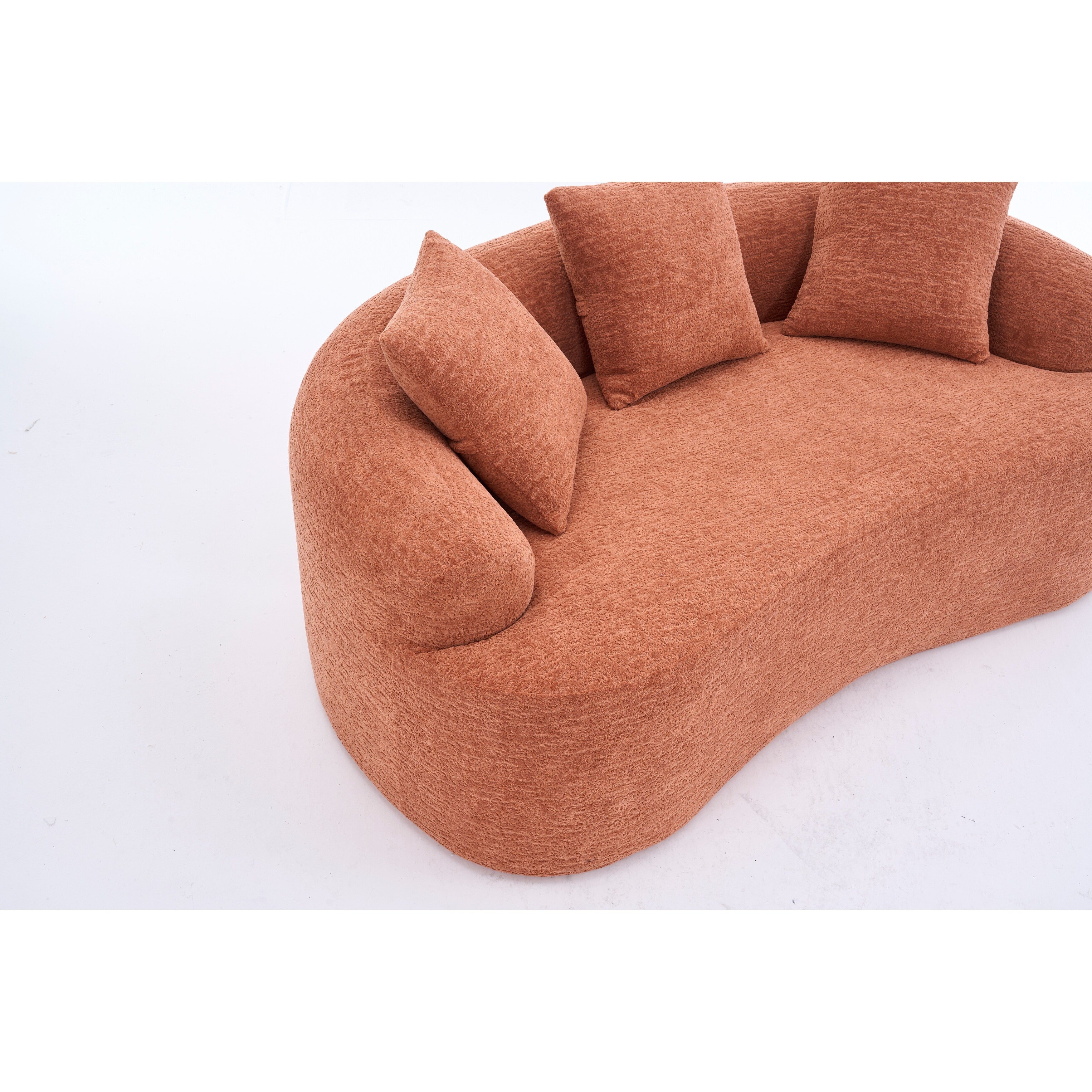 Canapé 2 places en chenille 65 avec assemblage facile, coussin mi-ferme et capacité de charge de 136 kg