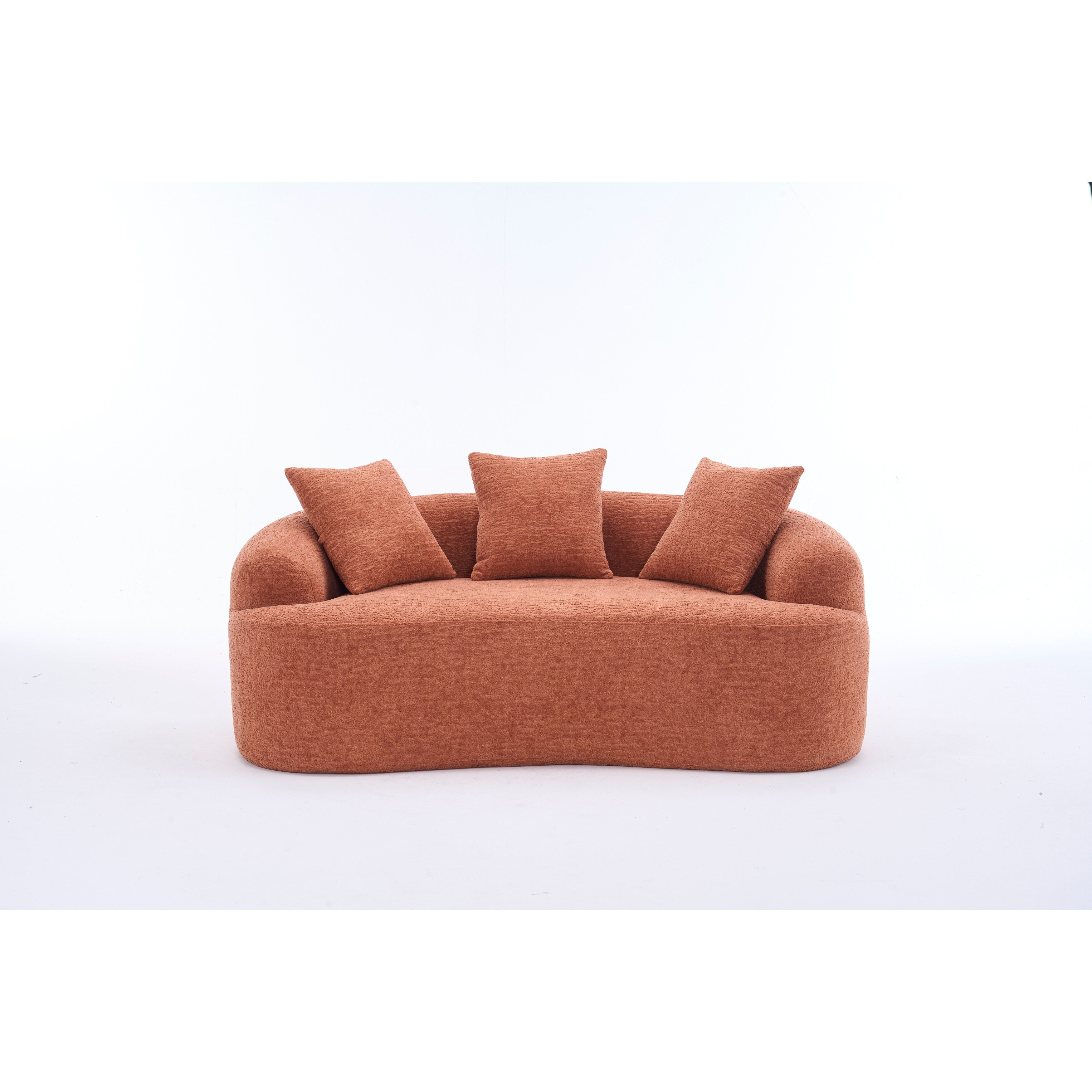 Canapé 2 places en chenille 65 avec assemblage facile, coussin mi-ferme et capacité de charge de 136 kg