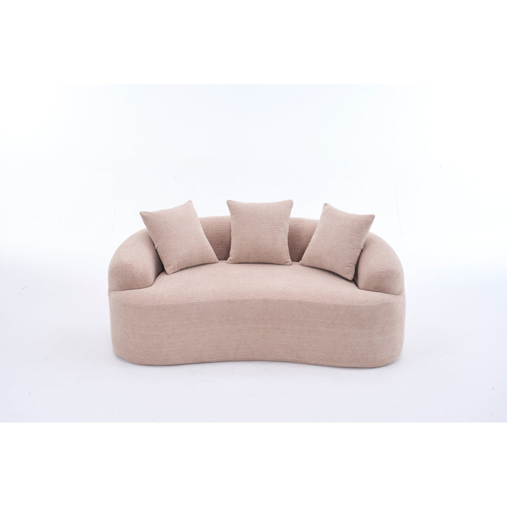 Canapé 2 places en chenille 65 avec assemblage facile, coussin mi-ferme et capacité de charge de 136 kg