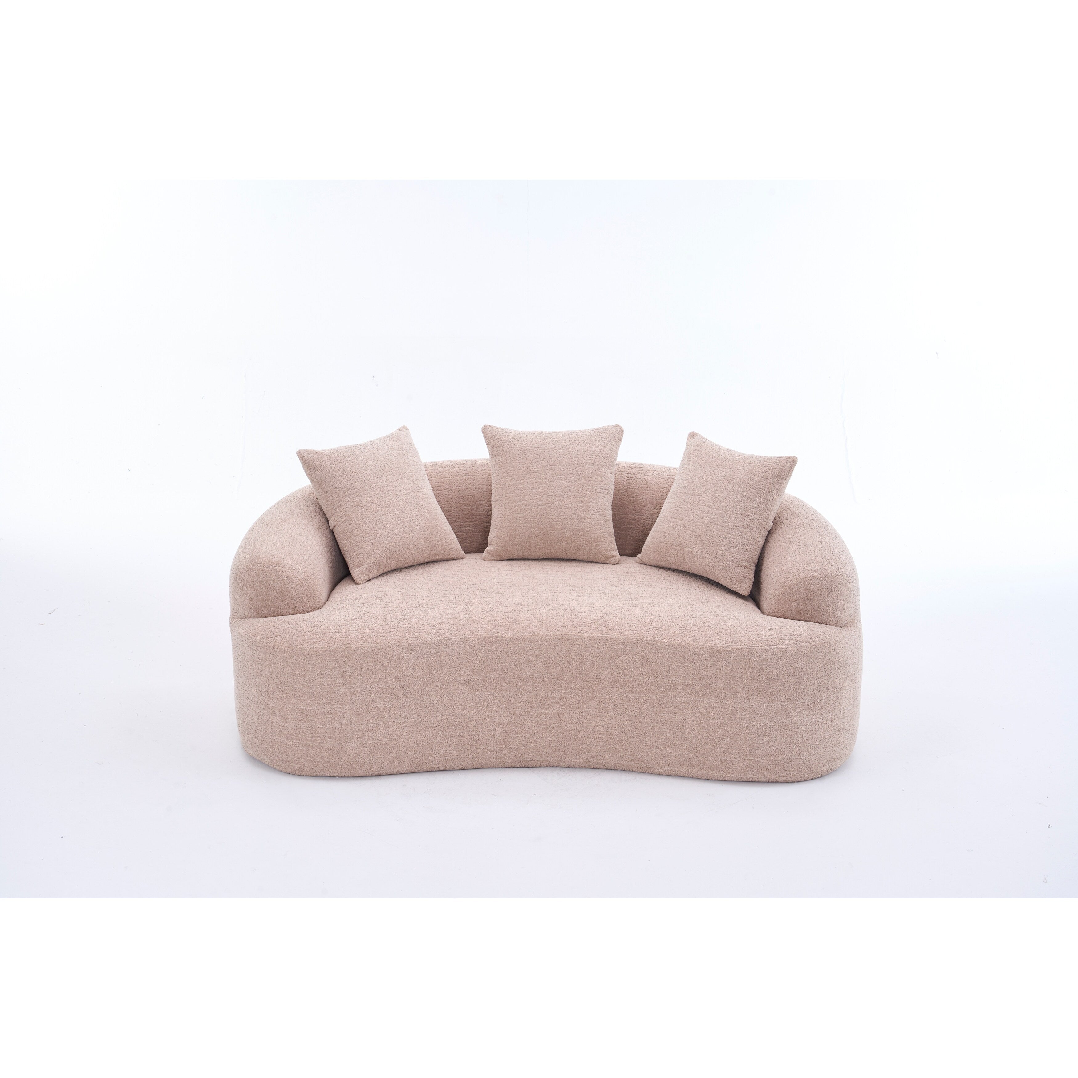 Canapé 2 places en chenille 65 avec assemblage facile, coussin mi-ferme et capacité de charge de 136 kg