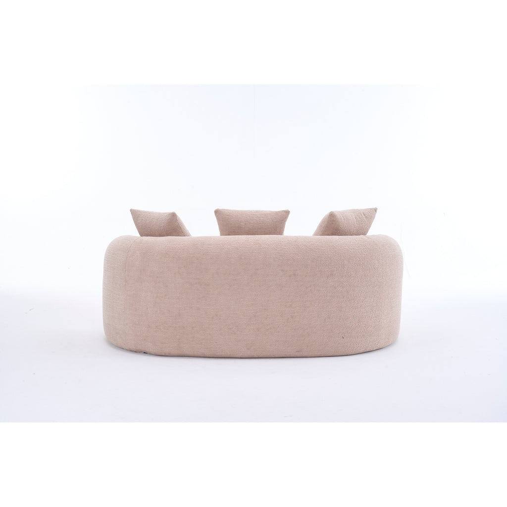 Canapé 2 places en chenille 65 avec assemblage facile, coussin mi-ferme et capacité de charge de 136 kg