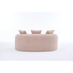 Canapé 2 places en chenille 65 avec assemblage facile, coussin mi-ferme et capacité de charge de 136 kg