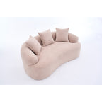 Canapé 2 places en chenille 65 avec assemblage facile, coussin mi-ferme et capacité de charge de 136 kg