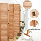 Cloison de séparation pliante en bois massif de 65 po de hauteur