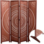 Cloison de séparation pliante en bois massif de 65 po de hauteur