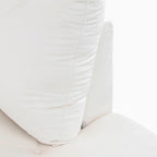 Ensemble de canapés de salon 3 pièces en flanelle blanche 66,5