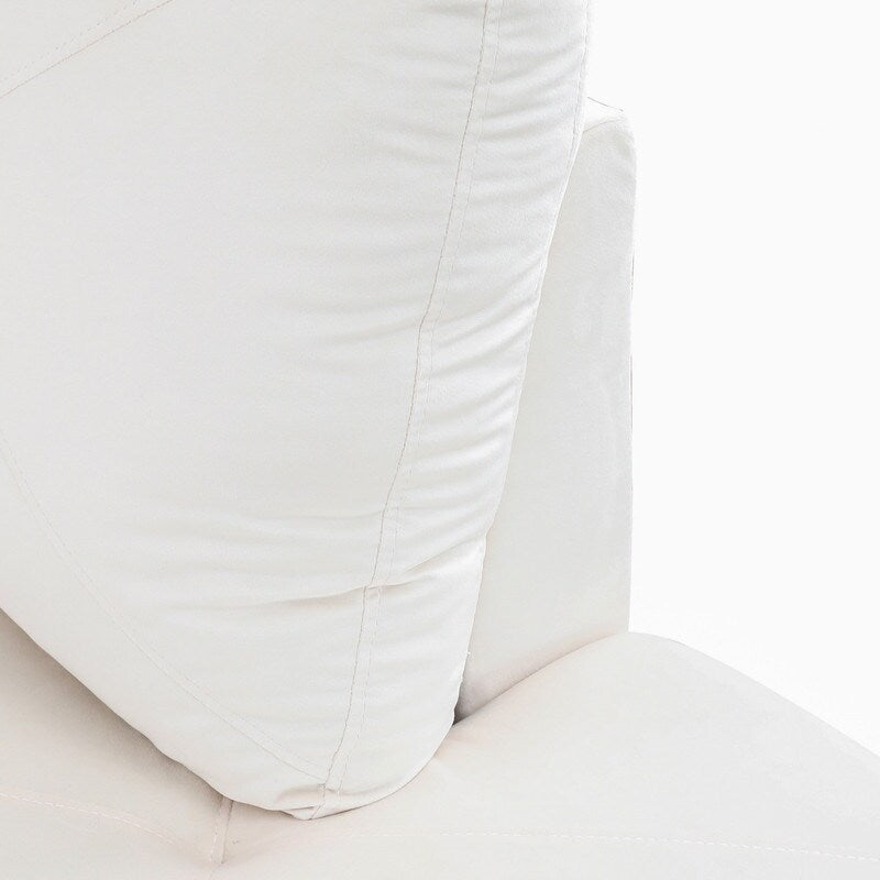 Ensemble de canapés de salon 3 pièces en flanelle blanche 66,5