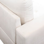 Ensemble de canapés de salon 3 pièces en flanelle blanche 66,5