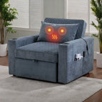 Canapé-lit 2 places en métal 66,93 $, avec coussin chauffant et massant, rangement dissimulé et porte-gobelets