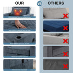 Canapé-lit 2 places en métal 66,93 $, avec coussin chauffant et massant, rangement dissimulé et porte-gobelets