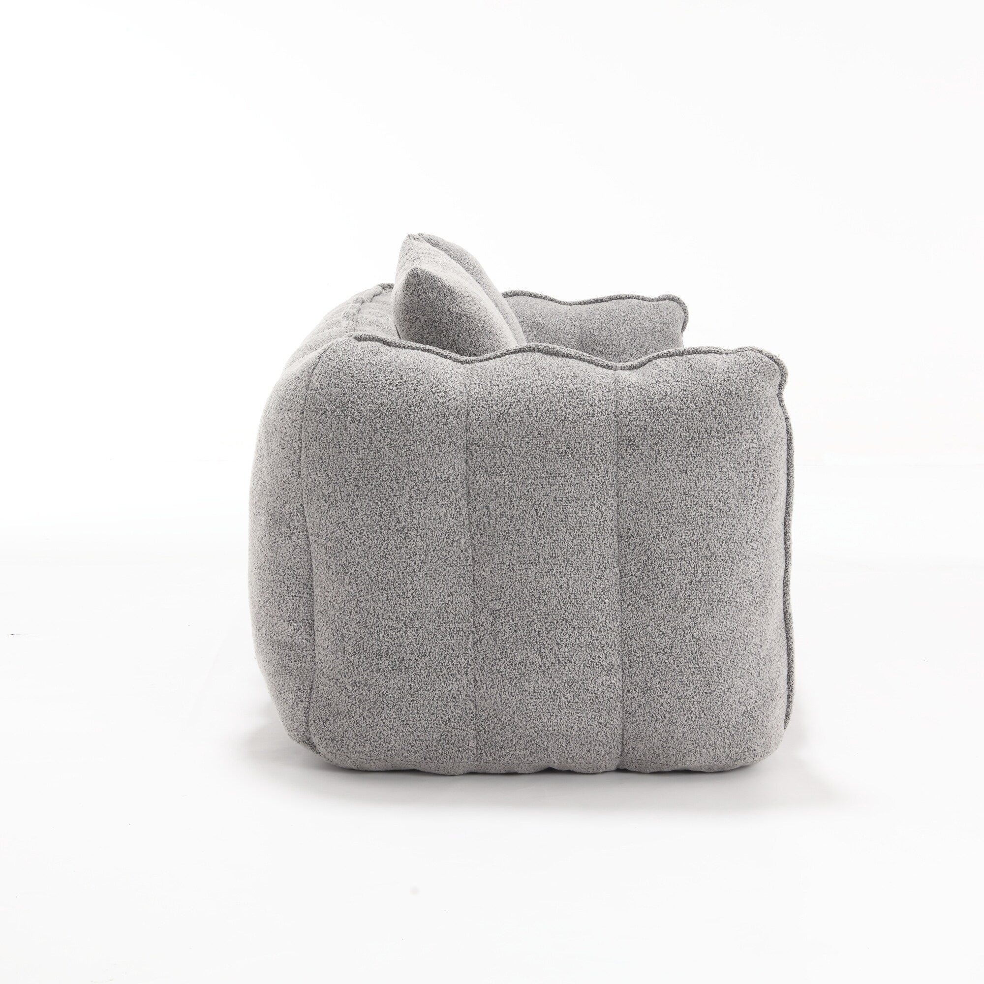 Pouf carré en chenille de 66 pouces avec noyau en mousse haute résilience, accoudoirs et poignée