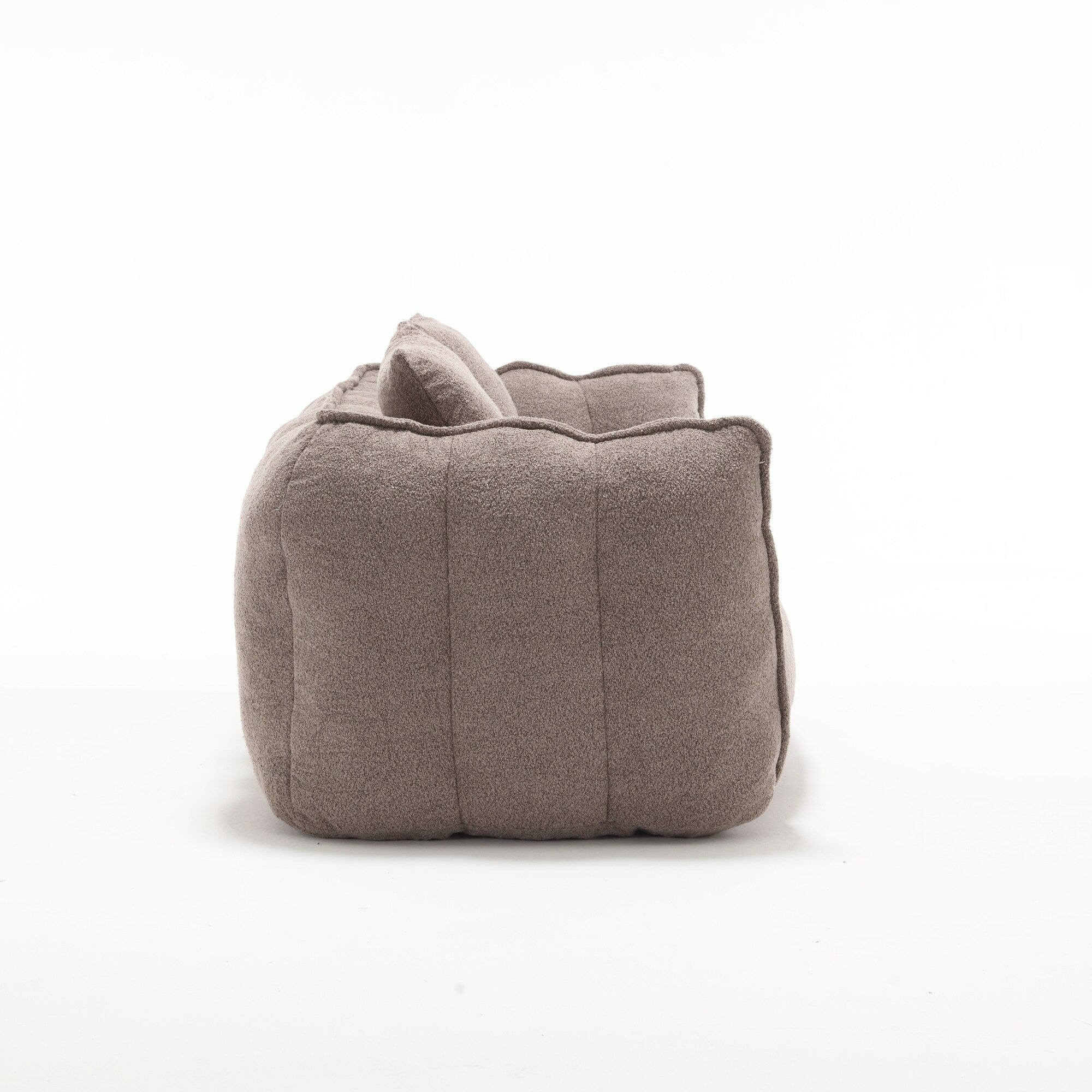 Pouf carré en chenille de 66 pouces avec noyau en mousse haute résilience, accoudoirs et poignée