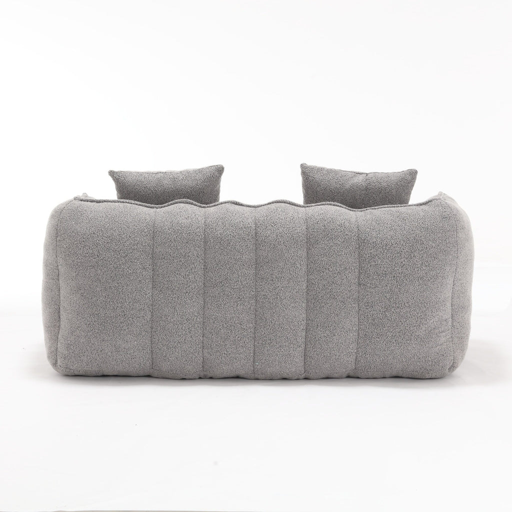 Pouf carré en chenille de 66 pouces avec noyau en mousse haute résilience, accoudoirs et poignée