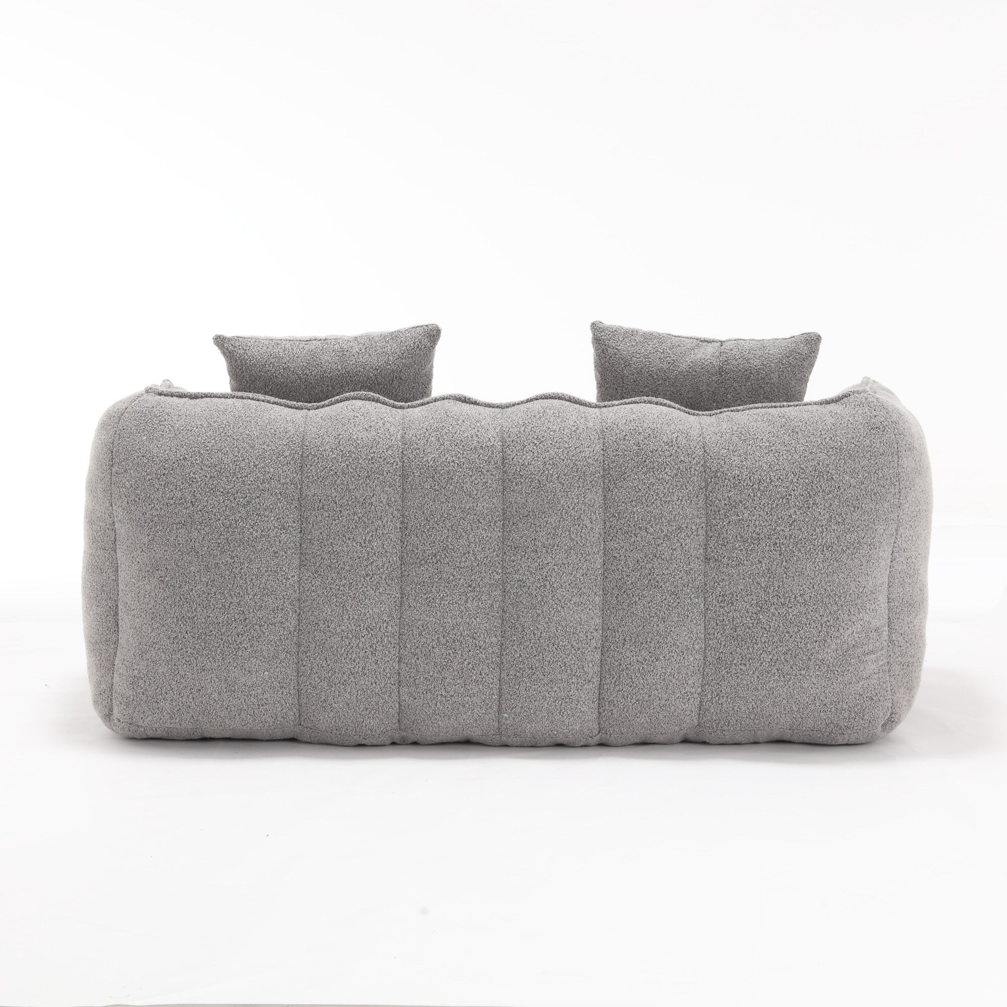 Pouf carré en chenille de 66 pouces avec noyau en mousse haute résilience, accoudoirs et poignée
