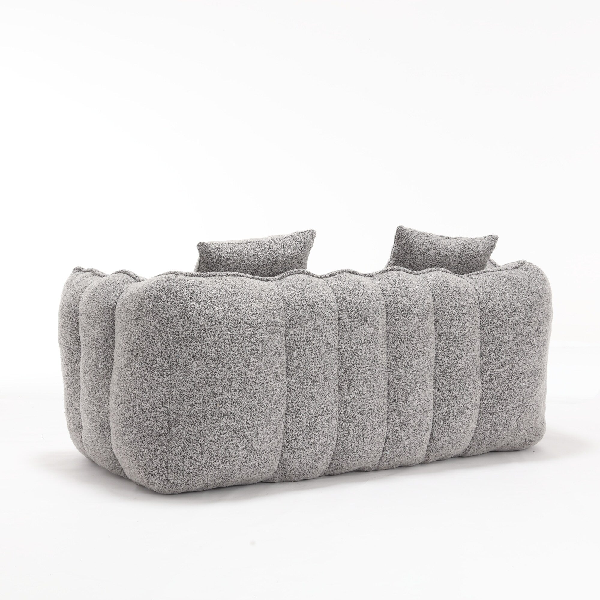 Pouf carré en chenille de 66 pouces avec noyau en mousse haute résilience, accoudoirs et poignée