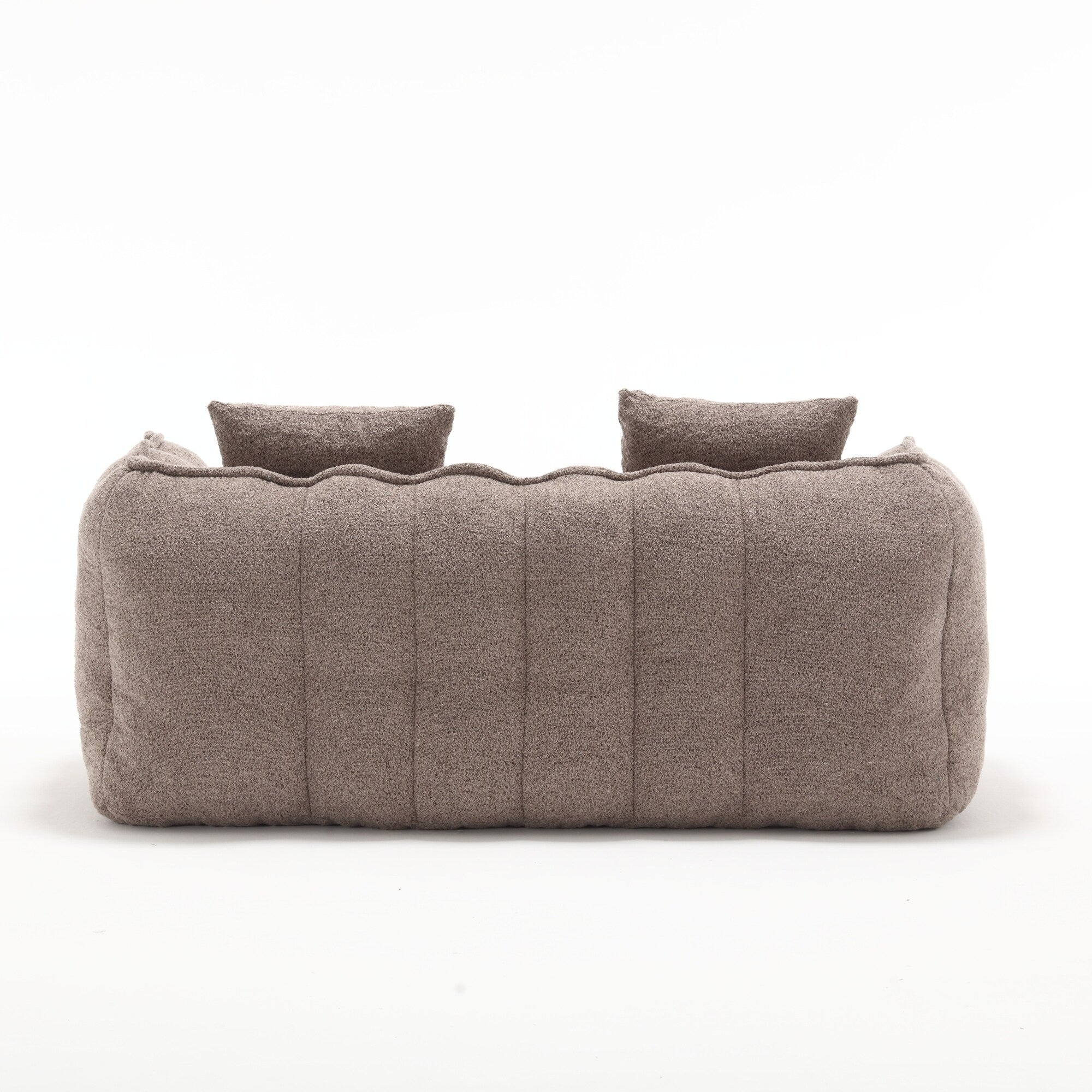 Pouf carré en chenille de 66 pouces avec noyau en mousse haute résilience, accoudoirs et poignée