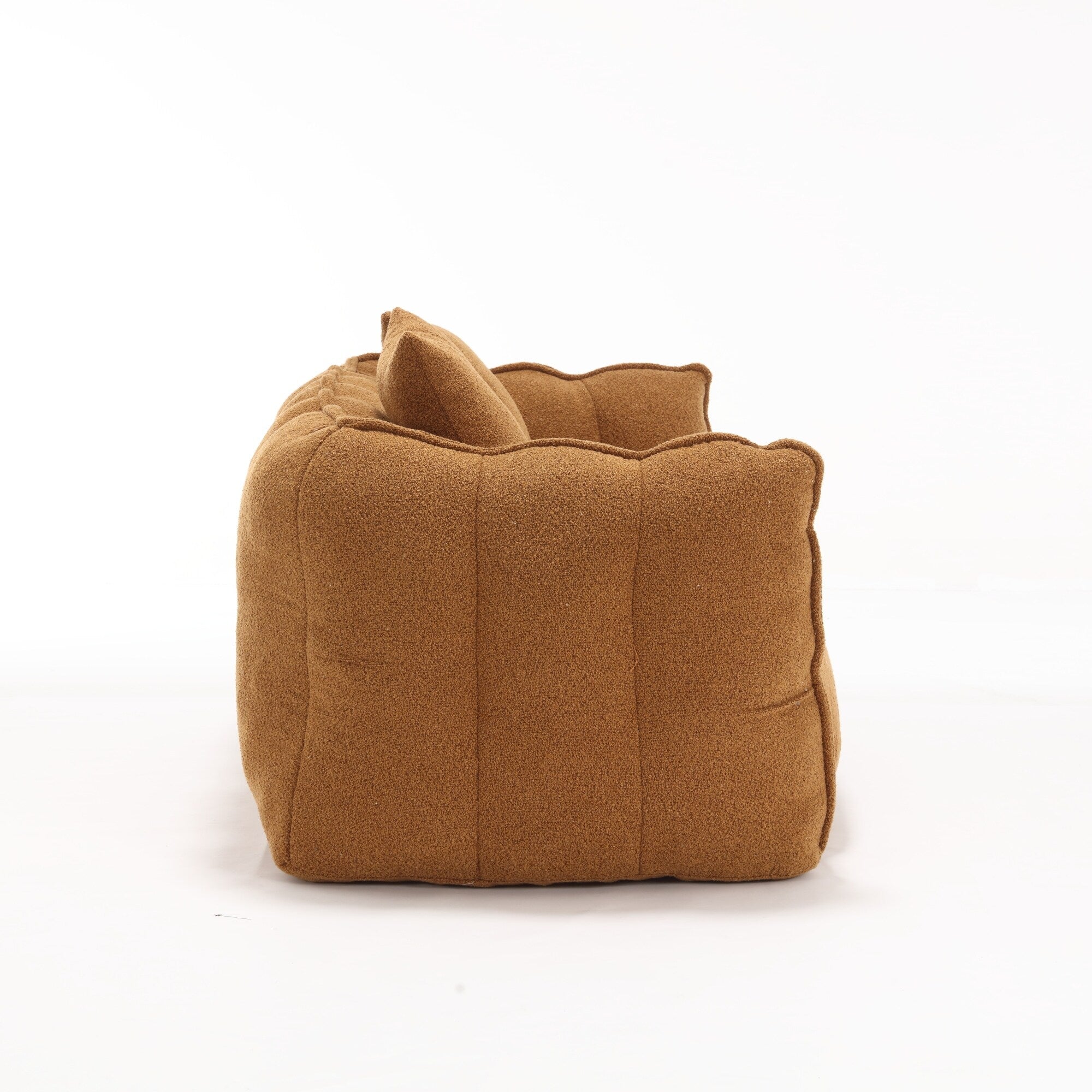 Pouf carré en chenille de 66 pouces avec noyau en mousse haute résilience, accoudoirs et poignée