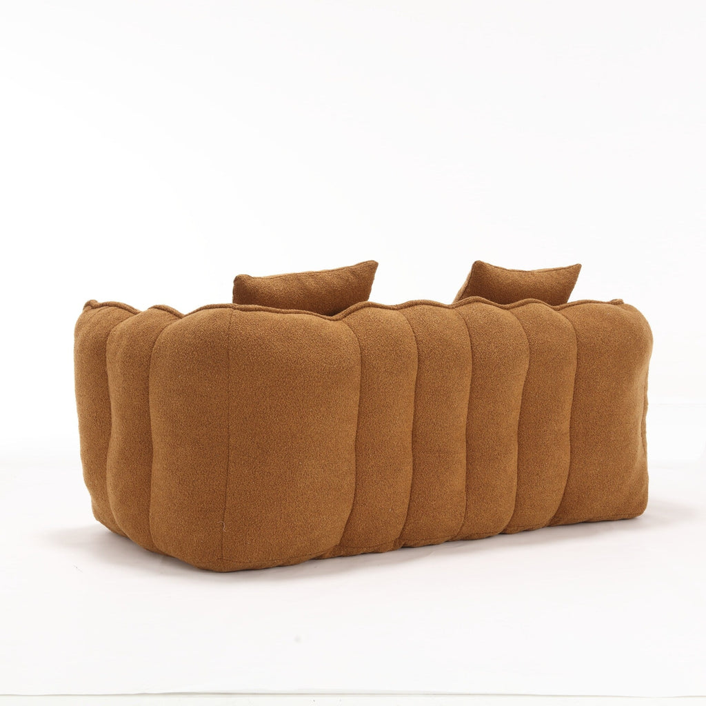 Pouf carré en chenille de 66 pouces avec noyau en mousse haute résilience, accoudoirs et poignée