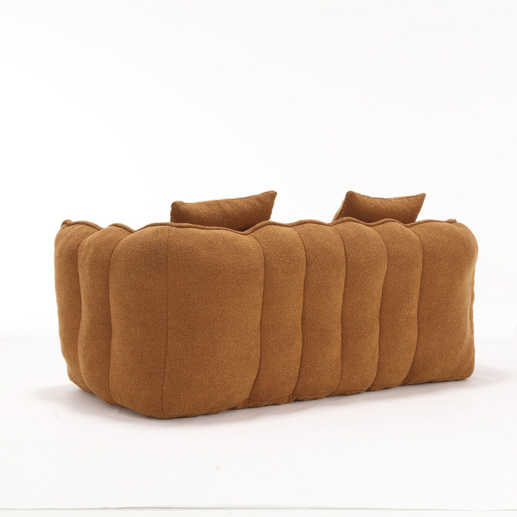 Pouf carré en chenille de 66 pouces avec noyau en mousse haute résilience, accoudoirs et poignée