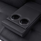 Canapé-lit pliant 66 places avec pieds en métal argenté et porte-gobelet pour salon