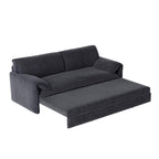 Canapé-lit gigogne Queen 66 pouces, canapé-lit convertible 3 en 1 avec rangement latéral, causeuse-lit multifonction en velours