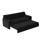 Canapé-lit gigogne Queen 66 pouces, canapé-lit convertible 3 en 1 avec rangement latéral, causeuse-lit multifonction en velours