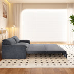 Canapé-lit gigogne Queen 66 pouces, canapé-lit convertible 3 en 1 avec rangement latéral, causeuse-lit multifonction en velours