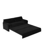 Canapé-lit gigogne Queen 66 pouces, canapé-lit convertible 3 en 1 avec rangement latéral, causeuse-lit multifonction en velours