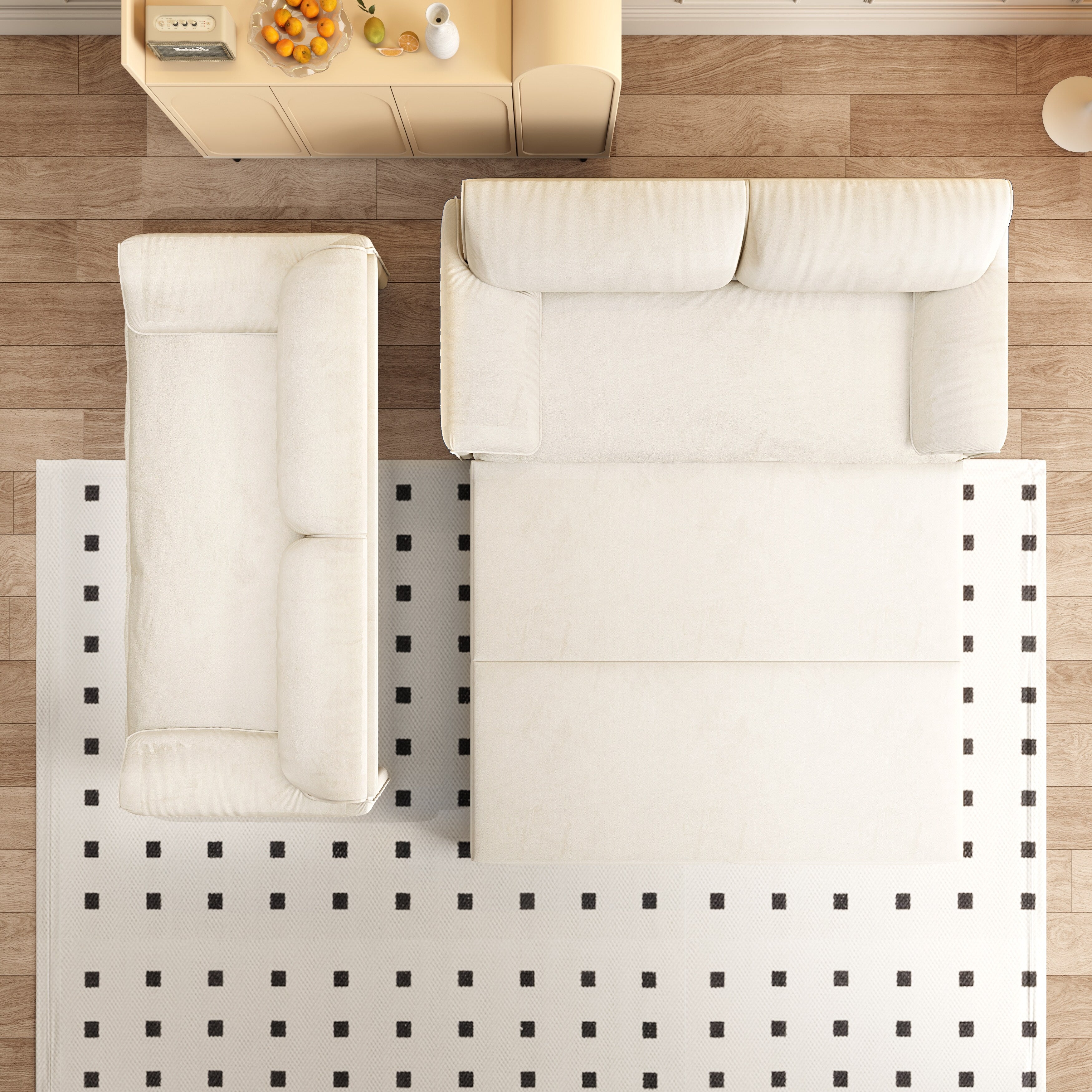 Canapé-lit gigogne Queen 66 pouces, canapé-lit convertible 3 en 1 avec rangement latéral, causeuse-lit multifonction en velours