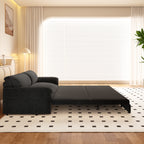 Canapé-lit gigogne Queen 66 pouces, canapé-lit convertible 3 en 1 avec rangement latéral, causeuse-lit multifonction en velours