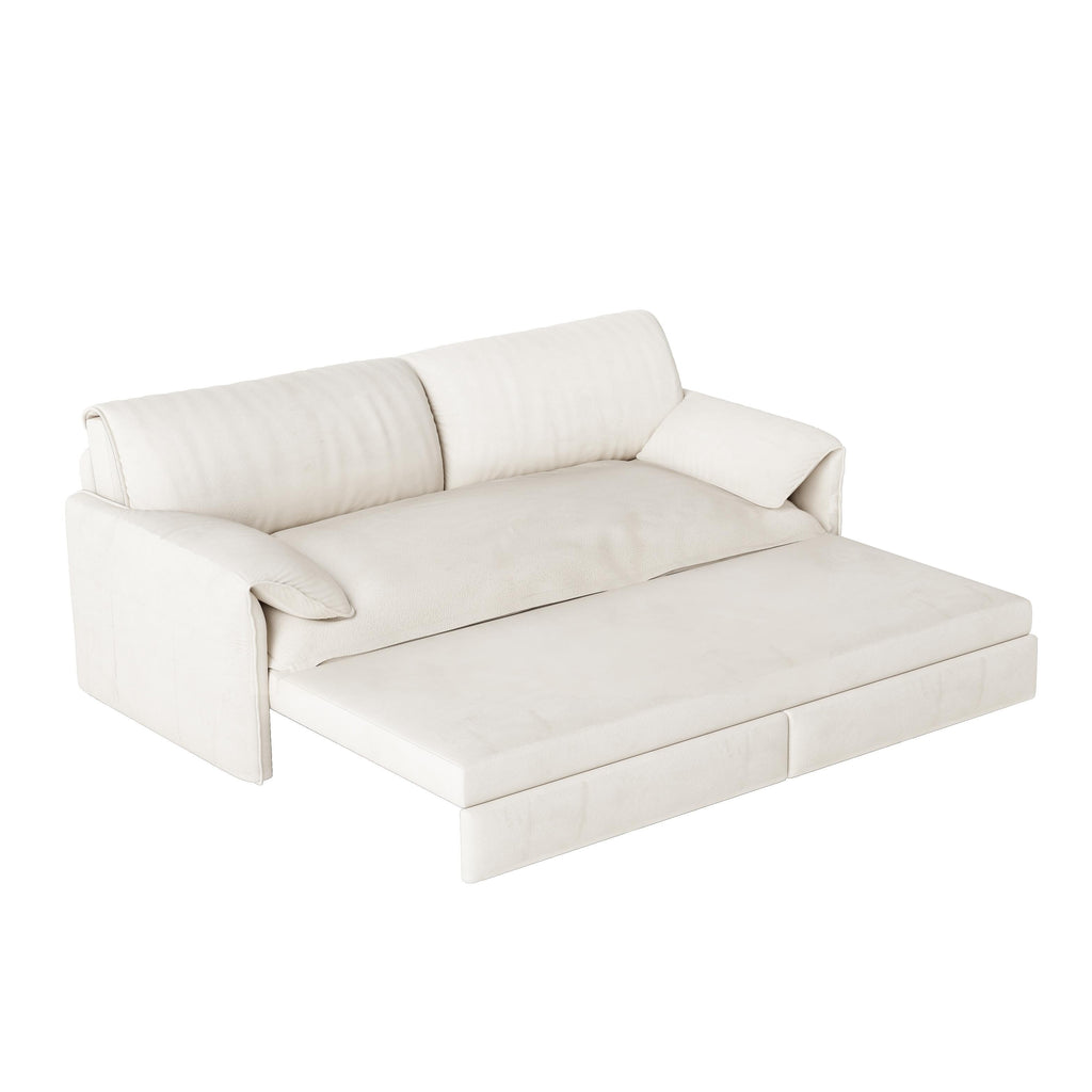 Canapé-lit gigogne Queen 66 pouces, canapé-lit convertible 3 en 1 avec rangement latéral, causeuse-lit multifonction en velours