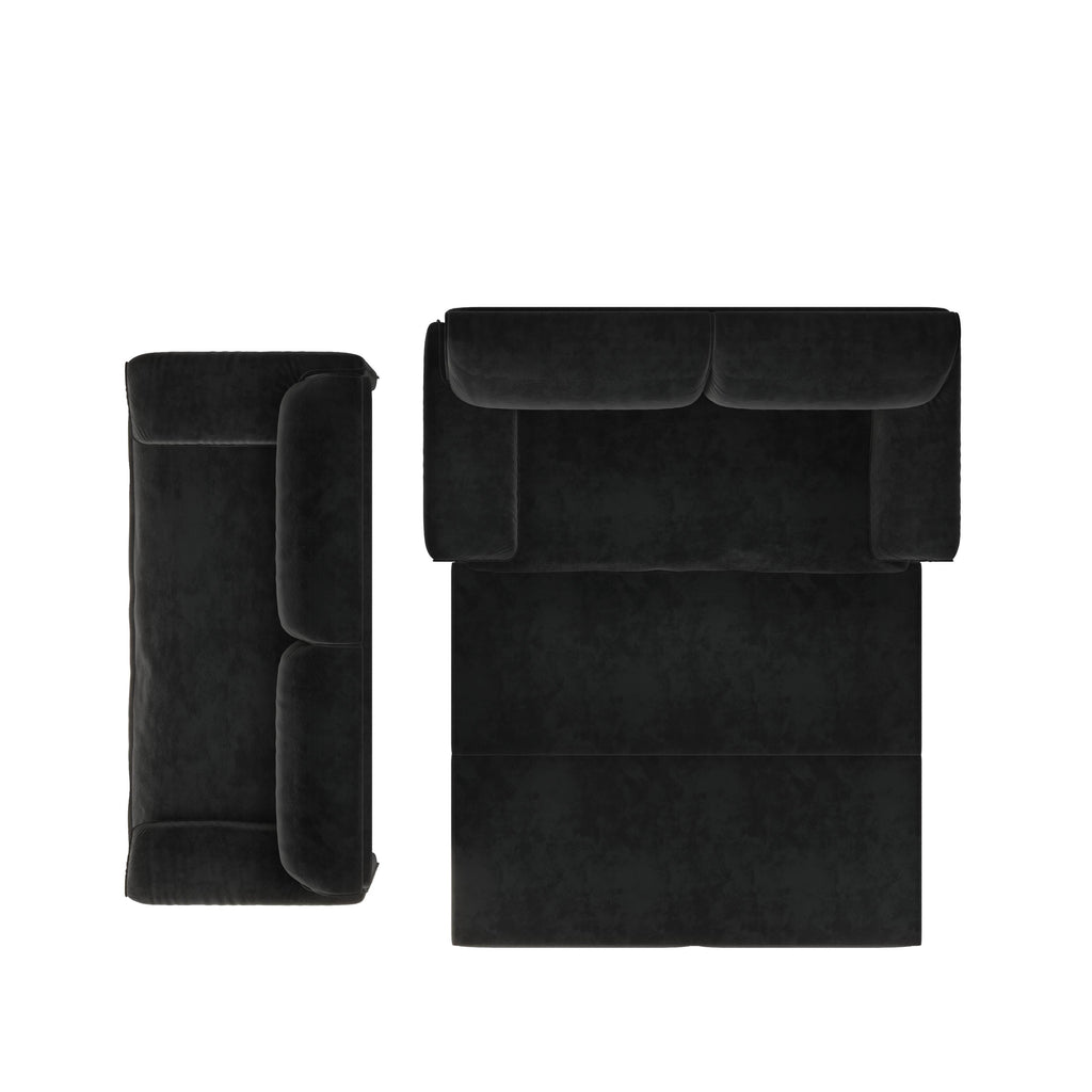 Canapé-lit gigogne Queen 66 pouces, canapé-lit convertible 3 en 1 avec rangement latéral, causeuse-lit multifonction en velours