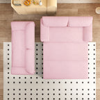 Canapé-lit gigogne Queen 66 pouces, canapé-lit convertible 3 en 1 avec rangement latéral, causeuse-lit multifonction en velours