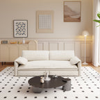 Canapé-lit gigogne Queen 66 pouces, canapé-lit convertible 3 en 1 avec rangement latéral, causeuse-lit multifonction en velours