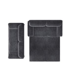 Canapé-lit 2 places en velours avec rangement latéral pour salon et appartement