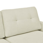 Canapé causeuse capitonné moderne du milieu du siècle de 67,7 po de large avec pieds en bois