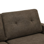 Canapé causeuse capitonné moderne du milieu du siècle de 67,7 po de large avec pieds en bois