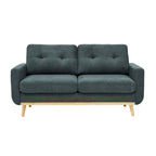 Canapé causeuse capitonné moderne du milieu du siècle de 67,7 po de large avec pieds en bois