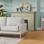 Canapé-causeuse rembourré de 67,7 po pour petits espaces avec pieds en bois massif, assemblage sans outil