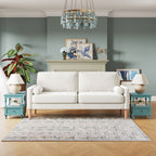 Canapé 3 places rembourré de 67,7 pouces, avec cadre en bois massif, coussins en mousse haute densité, assemblage sans outil