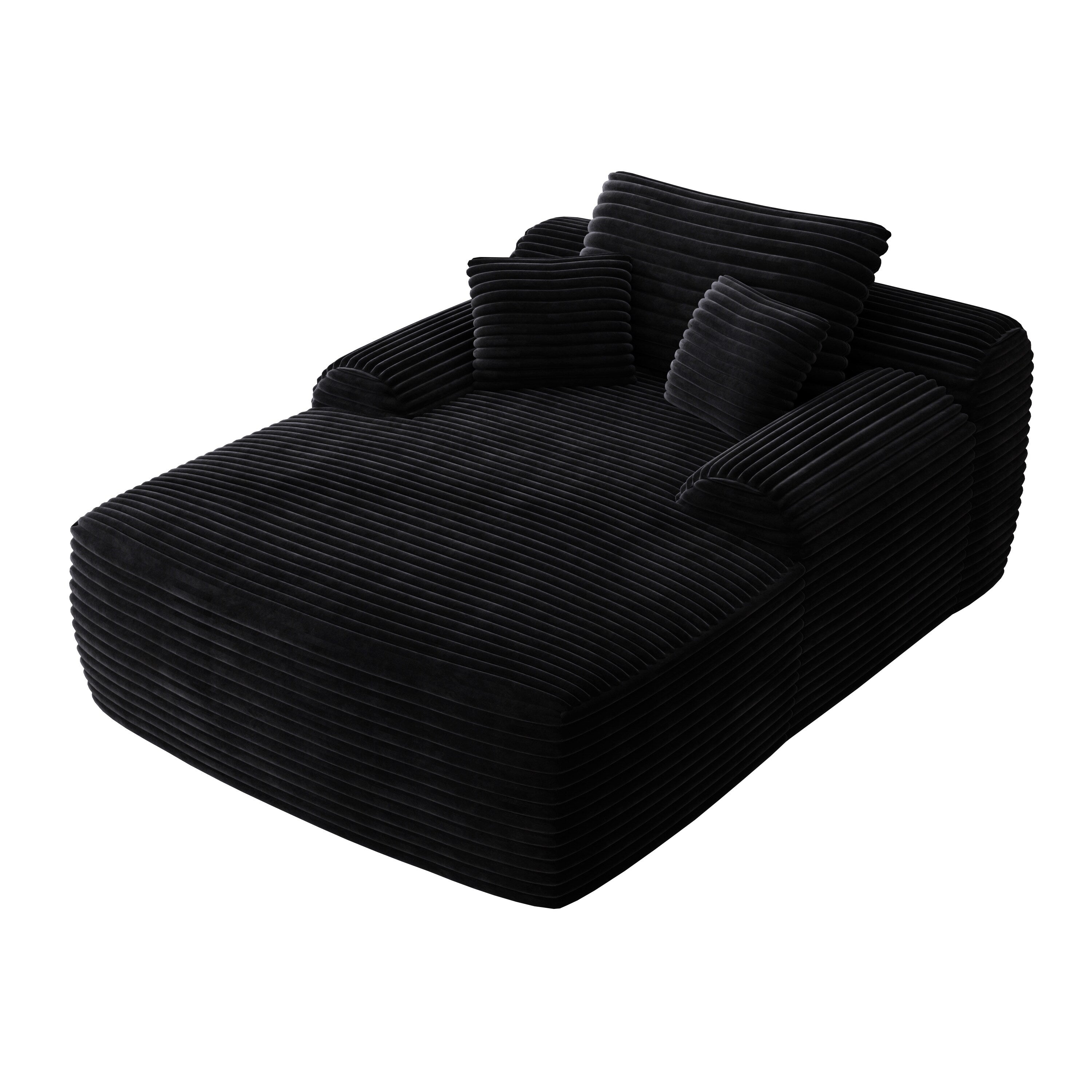 Canapé-lit 2 places en velours côtelé surdimensionné pour l'intérieur