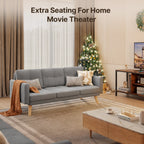 Canapé 3 places de 67 pouces avec accoudoirs moelleux et 3 coussins confortables pour le salon