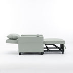 Canapé convertible 3 en 1 en similicuir 68.12 avec ports USB et tissu résistant à l'usure pour le salon