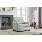 Canapé convertible 3 en 1 en similicuir 68.12 avec ports USB et tissu résistant à l'usure pour le salon