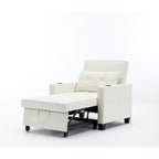 Canapé convertible 3 en 1 en similicuir 68.12 avec ports USB et tissu résistant à l'usure pour le salon