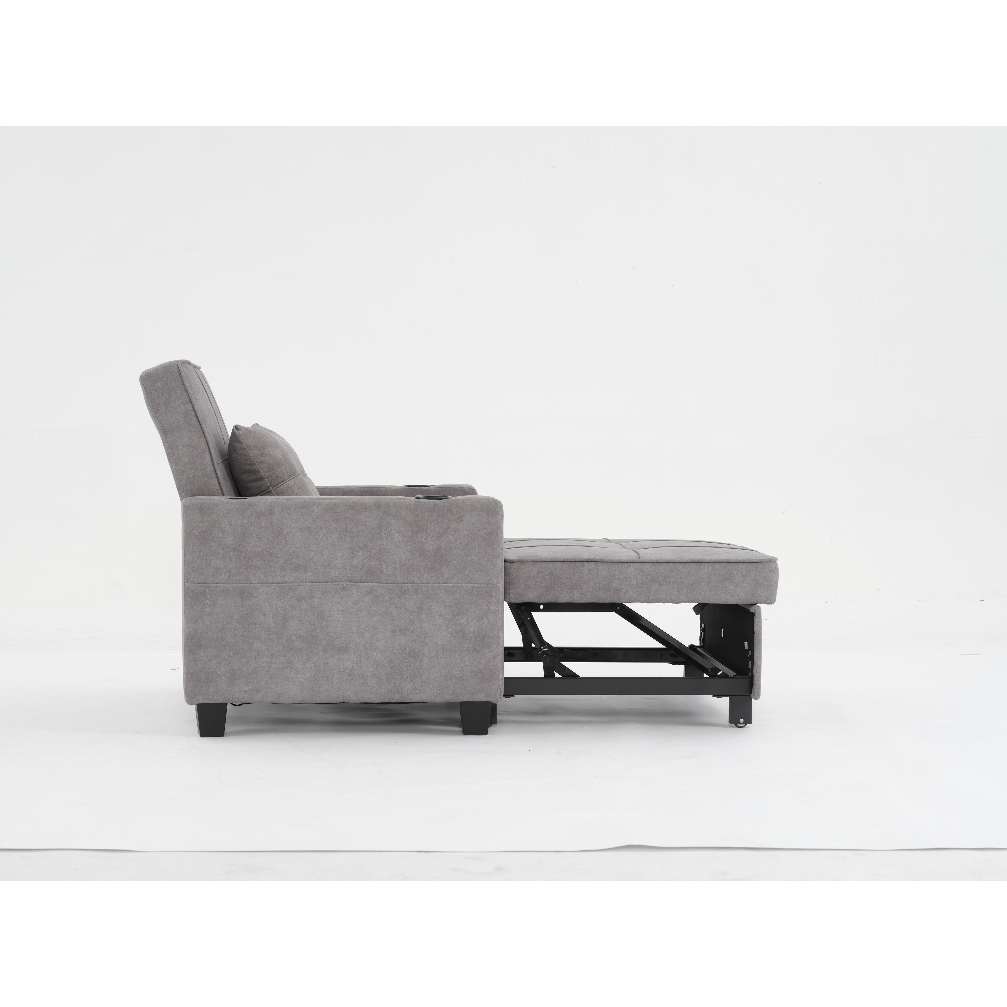 Canapé convertible 3 en 1 Tech Clothr 68.12 avec ports USB et tissu résistant à l'usure pour le salon