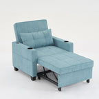 Canapé convertible 3 en 1 Tech Clothr 68.12 avec ports USB et tissu résistant à l'usure pour le salon