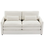 Canapé 2 places en chenille 68.1 avec coussins double épaisseur pour salon