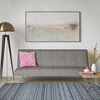 Canapé-lit en tissu 68,9 avec cadre en métal et pieds en acier inoxydable pour salon